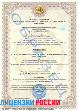 Образец разрешение Североморск Сертификат ISO 50001